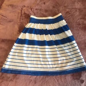 striped blue and white skirt